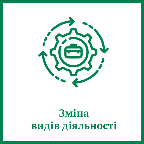 Зміна видів діяльності